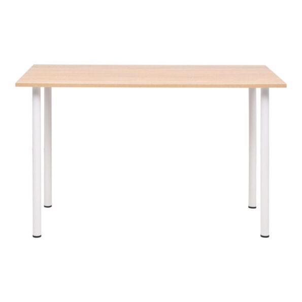 vidaXL Jedálenský stôl 120x60x73 cm, dubová a biela farba – Obrázok 2
