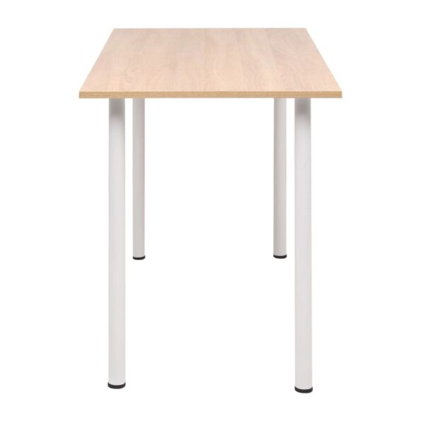 vidaXL Jedálenský stôl 120x60x73 cm, dubová a biela farba – Obrázok 3