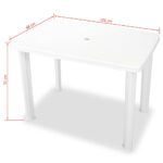 vidaXL 3-dielna bistro súprava plastová biela – Obrázok 10
