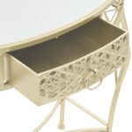 vidaXL Bočný stolík vo francúzskom štýle kovový 82x39x76 cm zlatý – Obrázok 6