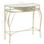 vidaXL Bočný stolík vo francúzskom štýle kovový 82x39x76 cm zlatý – Obrázok 7