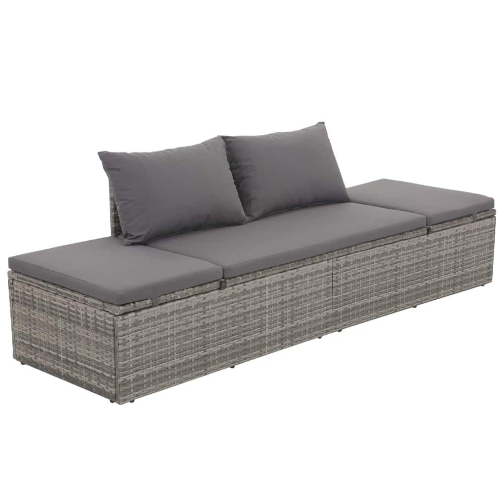 VXL8718475607014_a_en_hd_1.jpg vidaXL Záhradná posteľ sivá 195x60 cm polyratan – Obrázok 1