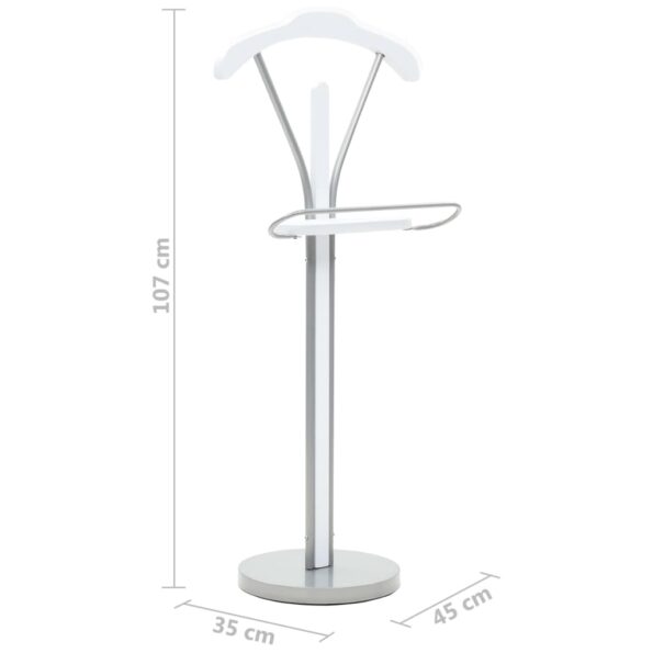 vidaXL Stojan na oblek 45x35x107 cm, biely – Obrázok 8