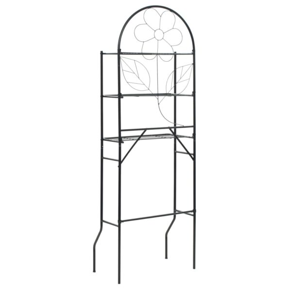 vidaXL Regál nad WC, čierny 60x33x174 cm – Obrázok 4