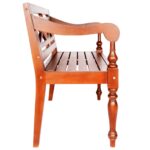 vidaXL Lavička Batavia 98 cm, mahagónový masív, tmavohnedá – Obrázok 3