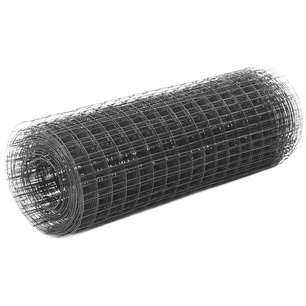 VXL8718475701828_a_en_hd_1.jpg vidaXL Drôtené pletivo, oceľ potiahnutá PVC 25x0,5 m, sivé – Obrázok 1
