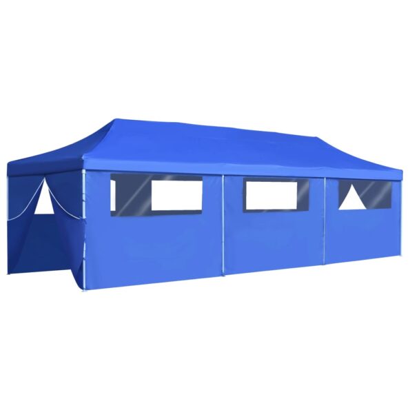 vidaXL Skladací párty stan s 8 bočnými stenami 870x291x315 cm modrý – Obrázok 5
