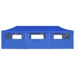 vidaXL Skladací párty stan s 8 bočnými stenami 870x291x315 cm modrý – Obrázok 6