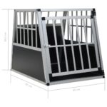 vidaXL Prepravka pre psa s jednými dvierkami 65x91x69,5 cm – Obrázok 11