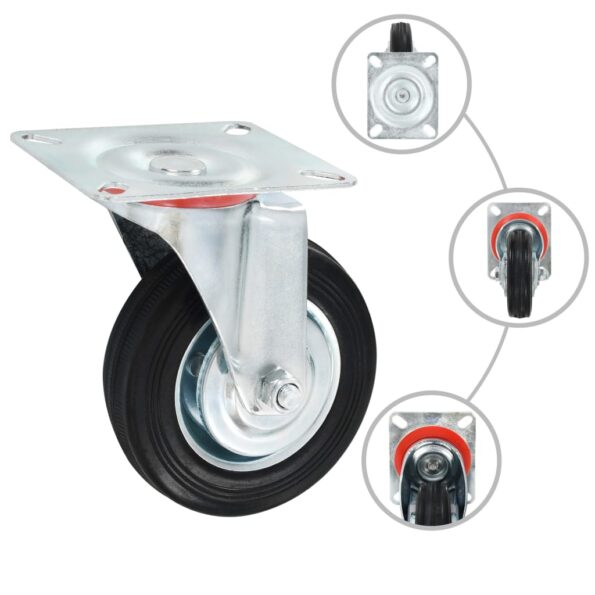 vidaXL Otočné kolieska 4 ks, 100 mm – Obrázok 2
