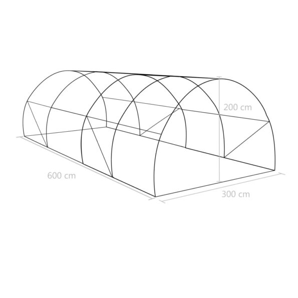 vidaXL Skleník 18 m² 600x300x200 cm – Obrázok 12
