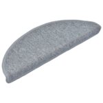 vidaXL 15 ks Nášľapy na schody bledosivé 65x24x4 cm – Obrázok 2