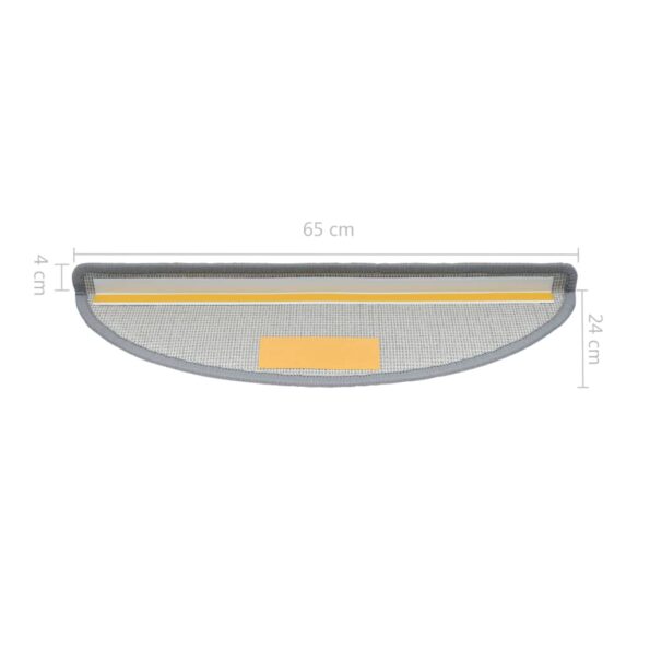 vidaXL 15 ks Nášľapy na schody bledosivé 65x24x4 cm – Obrázok 7
