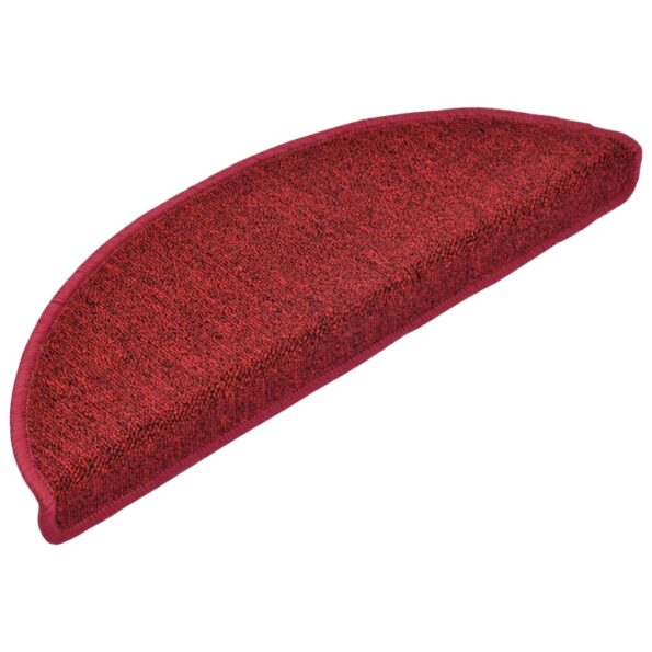 vidaXL Schodové rohože 15 ks 65x24x4 cm červené, polkruhové, veľké – Obrázok 2