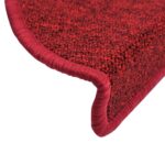 vidaXL Schodové rohože 15 ks 65x24x4 cm červené, polkruhové, veľké – Obrázok 5