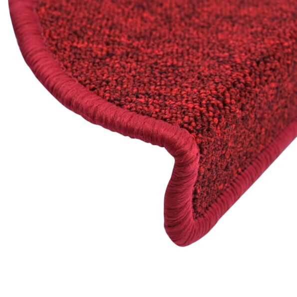 vidaXL Schodové rohože 15 ks 65x24x4 cm červené, polkruhové, veľké – Obrázok 5