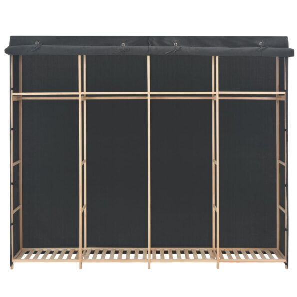 vidaXL Šatník sivý 200x40x170 cm látkový – Obrázok 2