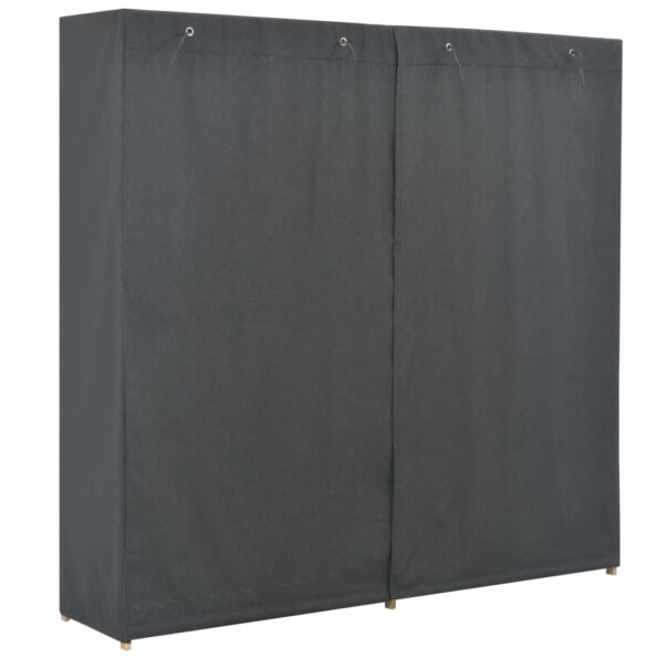 vidaXL Šatník sivý 200x40x170 cm látkový – Obrázok 3