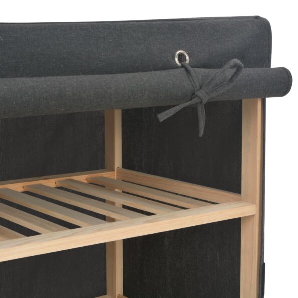 vidaXL Šatník sivý 200x40x170 cm látkový – Obrázok 5