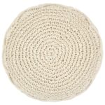 vidaXL Ručne vyrobená taburetka macrame 45x30 cm, bavlna – Obrázok 3