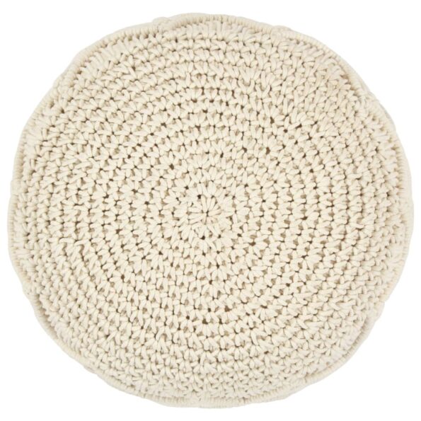 vidaXL Ručne vyrobená taburetka macrame 45x30 cm, bavlna – Obrázok 3