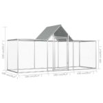 vidaXL Kurín 3x1x1,5 m, pozinkovaná oceľ – Obrázok 6