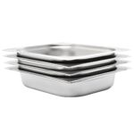 vidaXL Gastronádoby 4 ks, GN 1/2, 65 mm, nehrdzavejúca oceľ