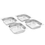 vidaXL Gastronádoby 4 ks, GN 1/2, 65 mm, nehrdzavejúca oceľ – Obrázok 2