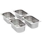vidaXL Gastronádoby 8 ks, GN 1/4, 100 mm, nehrdzavejúca oceľ – Obrázok 2