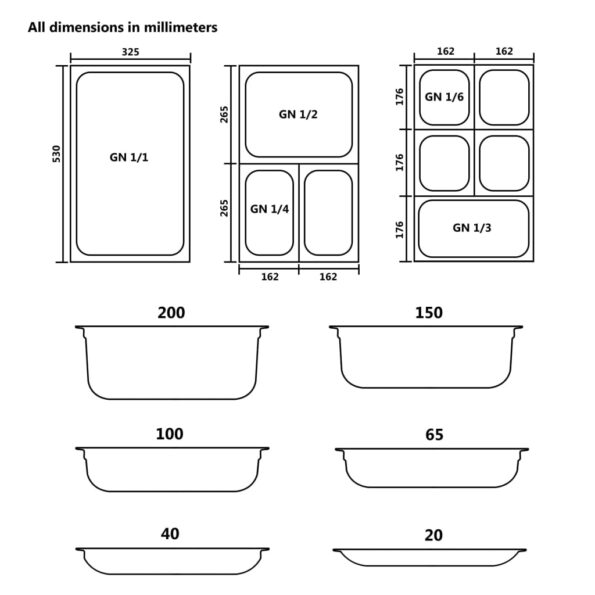 vidaXL Gastronádoby 8 ks, GN 1/4, 100 mm, nehrdzavejúca oceľ – Obrázok 9