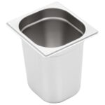 vidaXL Gastronádoby 8 ks, GN 1/6, 200 mm, nehrdzavejúca oceľ – Obrázok 4