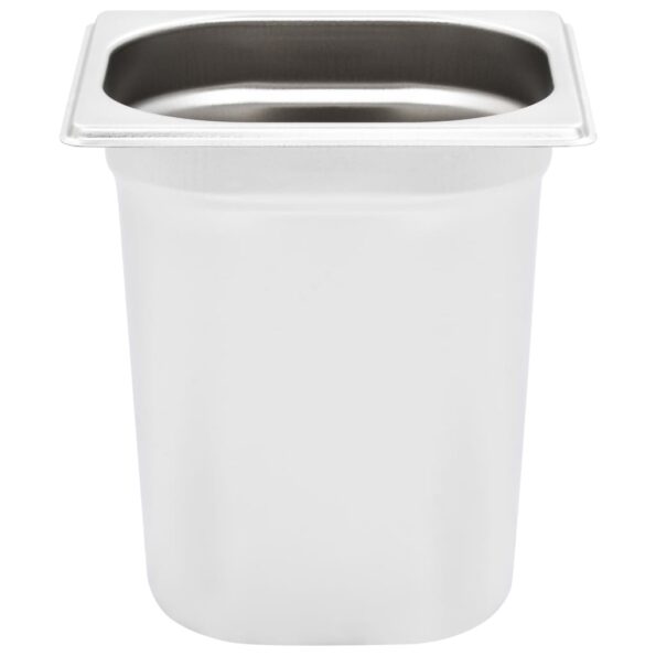 vidaXL Gastronádoby 8 ks, GN 1/6, 200 mm, nehrdzavejúca oceľ – Obrázok 5