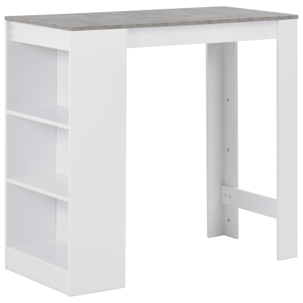 VXL8718475796657_a_en_hd_1.jpg vidaXL Barový stôl s poličkou biely 110x50x103 cm – Obrázok 1