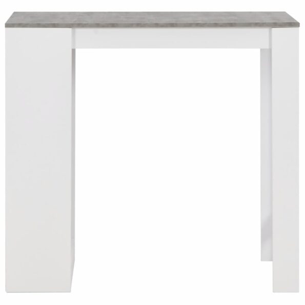 vidaXL Barový stôl s poličkou biely 110x50x103 cm – Obrázok 2