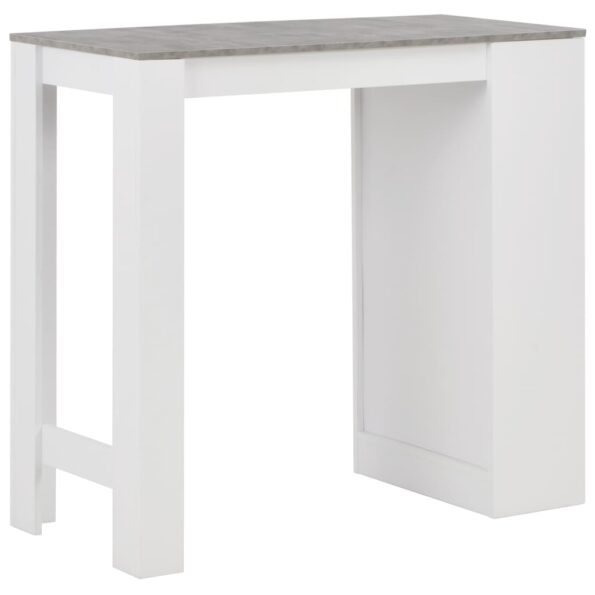 vidaXL Barový stôl s poličkou biely 110x50x103 cm – Obrázok 3