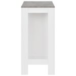 vidaXL Barový stôl s poličkou biely 110x50x103 cm – Obrázok 4