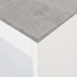 vidaXL Barový stôl s poličkou biely 110x50x103 cm – Obrázok 5