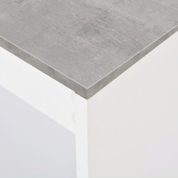 vidaXL Barový stôl s poličkou biely 110x50x103 cm – Obrázok 5