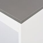 vidaXL Barový stôl s poličkou biely 110x50x103 cm – Obrázok 2
