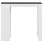 vidaXL Barový stôl s poličkou biely 110x50x103 cm – Obrázok 3