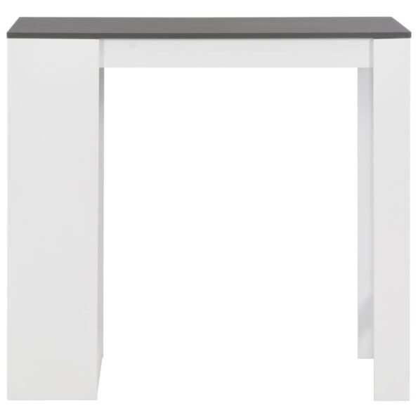 vidaXL Barový stôl s poličkou biely 110x50x103 cm – Obrázok 3