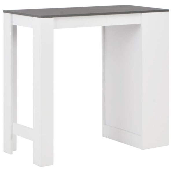 vidaXL Barový stôl s poličkou biely 110x50x103 cm – Obrázok 4