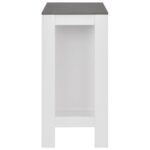 vidaXL Barový stôl s poličkou biely 110x50x103 cm – Obrázok 5