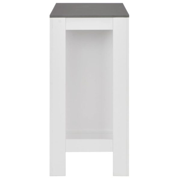 vidaXL Barový stôl s poličkou biely 110x50x103 cm – Obrázok 5