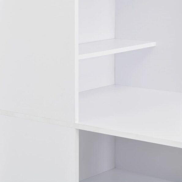 vidaXL Barový stôl so skrinkou, biely 115x59x200 cm – Obrázok 2