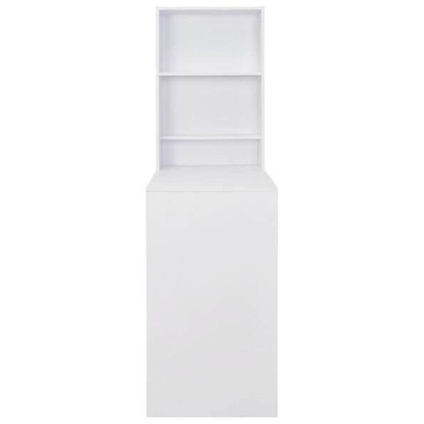 vidaXL Barový stôl so skrinkou, biely 115x59x200 cm – Obrázok 4