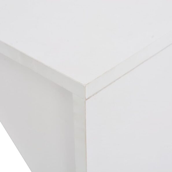 vidaXL Barový stôl so skrinkou, biely 115x59x200 cm – Obrázok 5