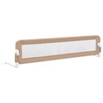 vidaXL Zábrana na detskú posteľ, sivohnedá 180x42 cm, polyester – Obrázok 2