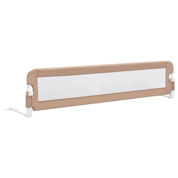vidaXL Zábrana na detskú posteľ, sivohnedá 180x42 cm, polyester – Obrázok 2