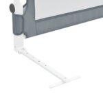 vidaXL Zábrana na detskú posteľ, sivá 180x42 cm, polyester – Obrázok 6